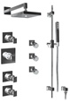 Graff - GC1.0-LM31S-SN - Solar Contemporary Square Thermostatic Set with Handshower and Body Sprays