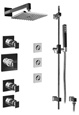 Graff - GC1.1-LM31S-PC-T - Solar Contemporary Thermostatic Set with Handshower and Flush Mount Body Sprays- Trim Only