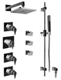 Graff - GC1.2-LM23S-PC-T - Stealth Contemporary Thermostatic Set with Handshower and Body Sprays- Trim Only