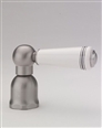 Jaclo 1007-W-BSS SVO Faucet White Ceramic Lever Handle Brushed Stainless Steel