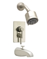Jaclo - 6532-168-05 Cylindrico 5 Thermostatic Tub and Shower Set with Integral Volume Control and Diverter Tub Spout