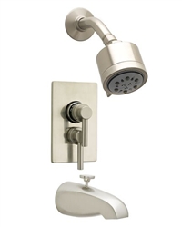 Jaclo - 6532-168-05 Cylindrico 5 Thermostatic Tub and Shower Set with Integral Volume Control and Diverter Tub Spout