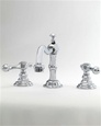 Jaclo 7830-T692 Roaring Twenties Widespread Faucet with Finial Lever Handles and Pop-Up Drain for Exposed Applications