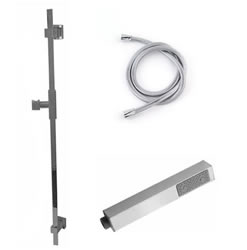 Jaclo 873-470-31 CUBIX Hand Shower and Wall Bar Kit with Square Hose - No Supply Elbow