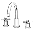 Jaclo 8880-C CONTEMPO Widespread Lavatory Faucet with Cross Handles and Pop-Up Drain for Concealed Applications