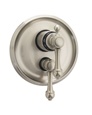 Jaclo T6592 Finial Lever Dual 1/2" Thermostatic and Volume Control Valve with Trim