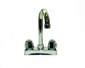 Krowne 11-400L - Commercial Series 4-inch Center Deck Mount Faucet with 3-1/2-inch Gooseneck Spout - Low Lead