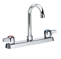 Krowne 13-801L - Low Lead Commercial 8-inch Center Faucet with 6-inch Wide Gooseneck