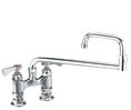 Krowne 15-418L - Low Lead Royal Series 4-inch Bridge Faucet with 18-inch Double Jointed Swing Spout