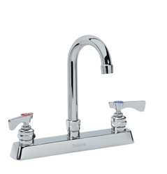 Krowne 15-501L - Low Lead Royal Series 8-inch Center Deck Mount Faucet with 6-inch Wide Gooseneck