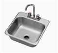 Krowne HS-1515 Drop In 1-Compartment Sink, 15" X 15" Oa, Includes Faucet And Drain          