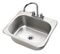 Krowne HS-2017 20-1/4" X 17" Drop In Hand Sink, Includes Faucet And Drain                   