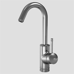 KWC 10.031.991.000 DECO Bar Faucet with Side Lever Handle, Chrome Polished, 5 5/8 inch Spout Reach