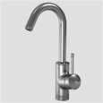KWC 10.031.991.127 DECO Bar Faucet with Side Lever Handle, Splendure™ Stainless Steel, 5 5/8 inch Spout Reach