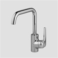 DOMO® Swivel Spout Kitchen Faucet with 9"- Chrome Plated Side Lever Handle