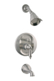 Meridian 2007120 - Pressure Balancing Tub & Shower Set (Solid Brass Construction) - Brushed Nickel