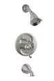 Meridian 2007220 - Pressure Balancing Tub & Shower Set (Solid Brass Construction) - Brushed Nickel