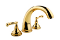Meridian 2025073 - Roman Tub Faucet Lever Handles (Solid Brass Construction) - 18K Gold