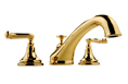 Meridian 2026030 - Roman Tub Faucet Lever Handles (Solid Brass Construction) - 18K Gold