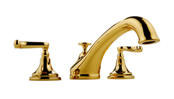 Meridian 2026130 - Roman Tub Faucet Lever Handles (Solid Brass Construction) - 18K Gold