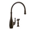 Meridian 2066050 - Single Lever Kitchen Faucet with Spray (Solid Brass Construction) - Antique Bronze
