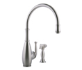 Meridian 2066060 - Single Lever Kitchen Faucet with Spray (Solid Brass Construction) - Satin Nickel