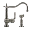 Meridian 2279400 - Kitchen Faucet with Spray (Solid Brass Construction) - Brushed Nickel