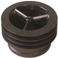 MIFAB MI GARD 2 Series inline floor drain trapseal with UV resistant ABS plastic frame, silicon rubber sealing flapper and fourflexible sealing ribs. Specify connection size(2", 3", 3 1/2", or 4").