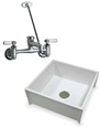 Try this Service Sink Combo Deal Package including the Chicago Faucets 897-RCF Service Faucet and Mustee 24x24 Inch Floor Mounted Mop Sink.