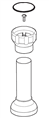 Pfister Faucets 940-232K Handle Kit BIDET DIVRTR SN, Brushed Nickel