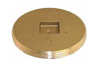 Prier Products - C-200DR-6 - Brass Cleanout Plug, Countersunk, Drilled & Tapped 6-inch