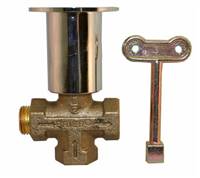 Prier Products - C-64CP - 3 Way Log Lighter Valve; 1/2-inch FPT; Chrome Plated Escutcheon