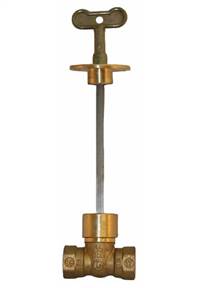 Prier Products - C-67CP.50 - 1/2-inch Straightway Extended Stem Log Lighter Valve, Chrome Plated Escutcheon