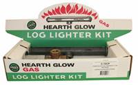 Prier Products - C-70BR - Hearthglow Log Lighter Kit; C-64 Gas Valve w/Polished Brass Escutcheon, C-69 Burner Bar, Hearth Key