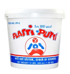 SOS Products PP-3 Plasti-Putti Plumber's Putty is designed for 1001 uses. This is our recommended choice of putty for all plumbing applications because it will not shrink, crack or crumble.