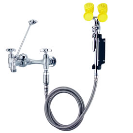 Speakman SEF-9000-FM - Eyesaver faucet combining a fixed mount eyewash/drench hose & service sink faucet that work independently.