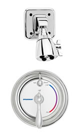 Speakman SM-3420 - SM-3400 anti-scald valve and S-2280 wall mounted showerhead.  Valve body with integral stops.