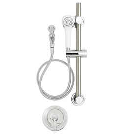 Speakman SM-5080-ADA - SM-5000 thermostatic/pressure balance valve. Adjustable temperature limit stop. All brass body with bonnet. VS-1001-ADA handheld shower system. S-2500 arm and flange. Meets ASSE 1016 and ASME A112.18.1/CSA B125.1