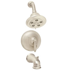 Speakman SM-6030-P-BN Alexandria Pressure Balance Valve & Trim in Shower combination and Tub spout in Brushed Nickel