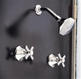 Strom Plumbing P0158 - Mississippi Two Handle Shower Only Faucet with Cross Handles