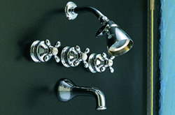 Strom Plumbing P0381 - Thames Three Handle Tub and Shower Faucet