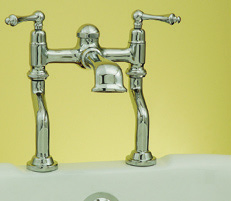 Strom Plumbing - P0803C Polished Chrome Deck Mount Tub Filler Only Faucet with Lever Handles.