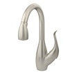 Symmons S-2620-L-STN - Moscato™ Satin Nickel Single Lever Pull Out Spray Kitchen Faucet