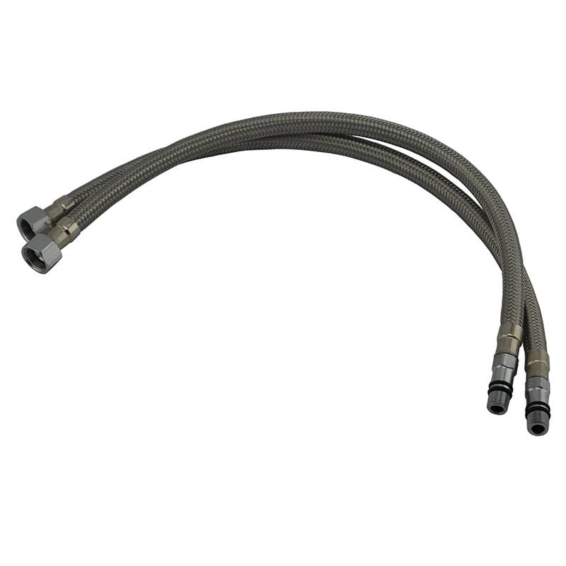 T&S Brass 016879-45 SS Flex Supply Hoses 3/8 Compression x 1/8 NPSM 