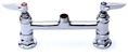 T&S Brass - B-0220-LN - Double Pantry Swivel Base Faucet, Deck Mount, 8-inch Centers, Lever Handles, Less Nozzle