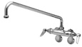 T&S Brass - B-0235 - Double Pantry Faucet, Wall Mount, Adjustable Centers, 18-inch Swing Nozzle