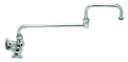 T&S Brass - B-0260 - Single Pantry Faucet, Single Hole Base, Wall Mount, 18-inch Double Joint Swing Nozzle