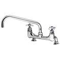 T&S Brass - B-0293 - Big-Flo Mixing Faucet, Deck Mount, 8-inch Centers, 12-inch Swing Nozzle, LL Inlets