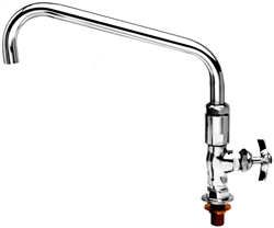 T&S Brass B-0296-PRISON - Big-Flo Single Pantry Faucet, Deck Mount, 12" Swing Nozzle W/ Solid Brass Chrome Plated