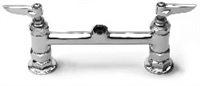 T&S Brass - B-0320-LN - Double Pantry Rigid Base Faucet, Deck Mount, 8-inch Centers, Less Nozzle